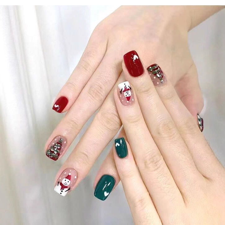 30장 크리스마스 네일 아트 스티커 셀프 접착식 3D  - Nail Art Xmas 리뷰 및 가격