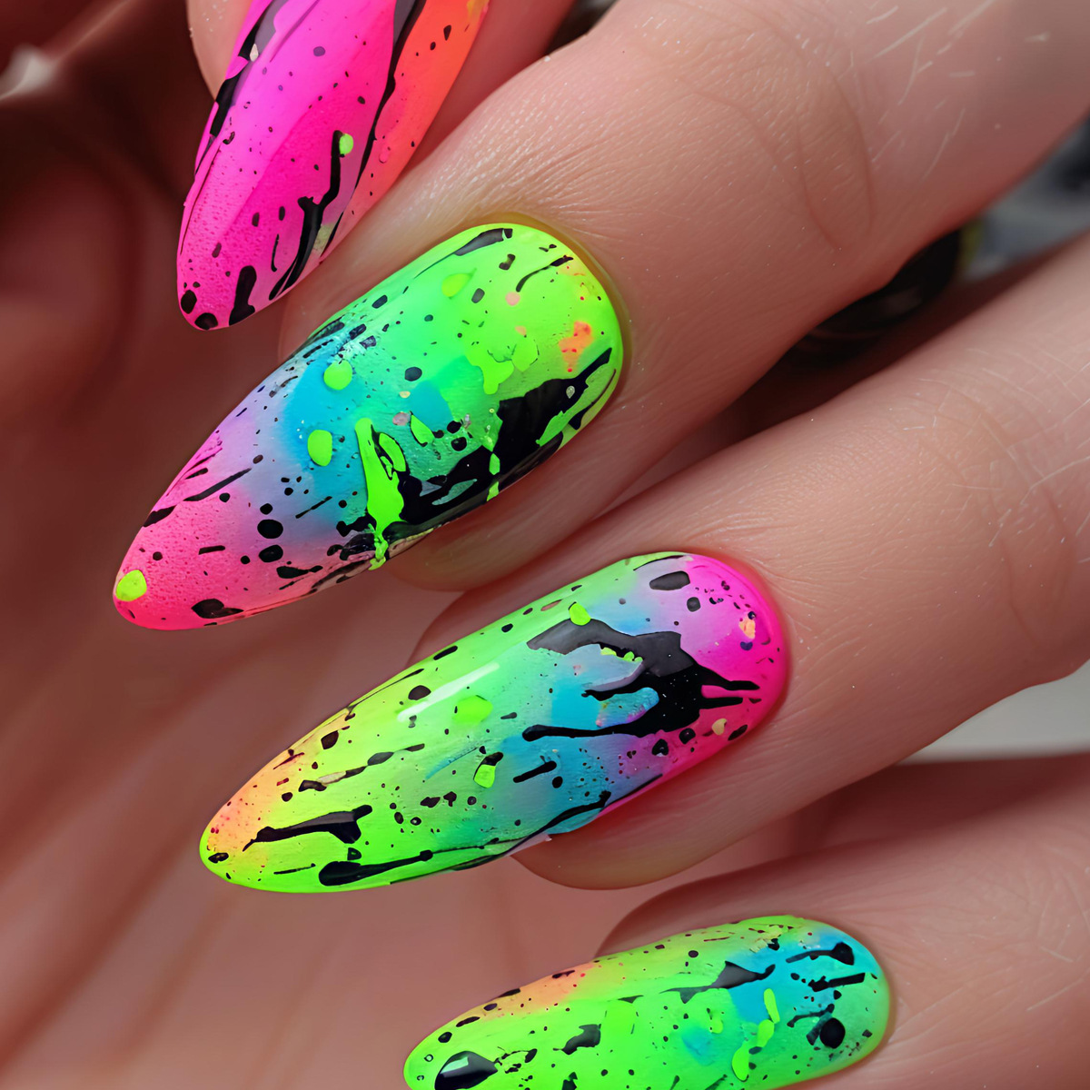 24개/세트 짧은/중간/긴 인조 손톱 그라데이션 퍼플  - Nail Art Y2K 리뷰 및 가격