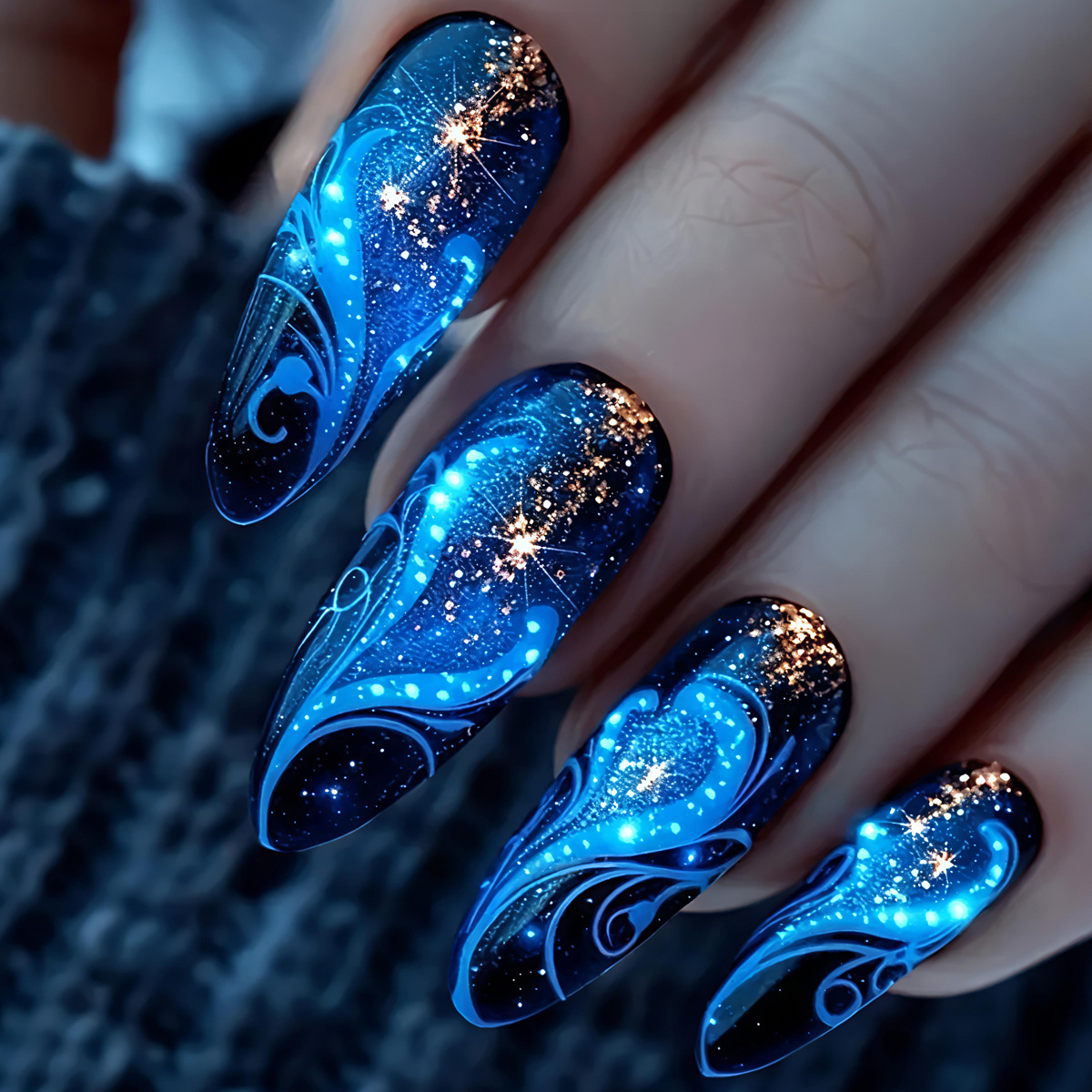 24개/세트 짧은/중간/긴 인조 손톱 그라데이션 퍼플  - Nail Art Y2K 리뷰 및 가격