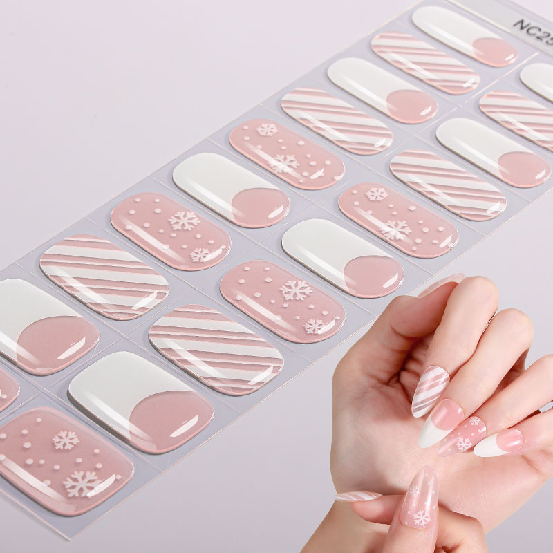 20팁 크리스마스 세미큐어드 젤 네일 랩 스노우맨 눈송 - Nail Art Xmas Design 리뷰 및 가격
