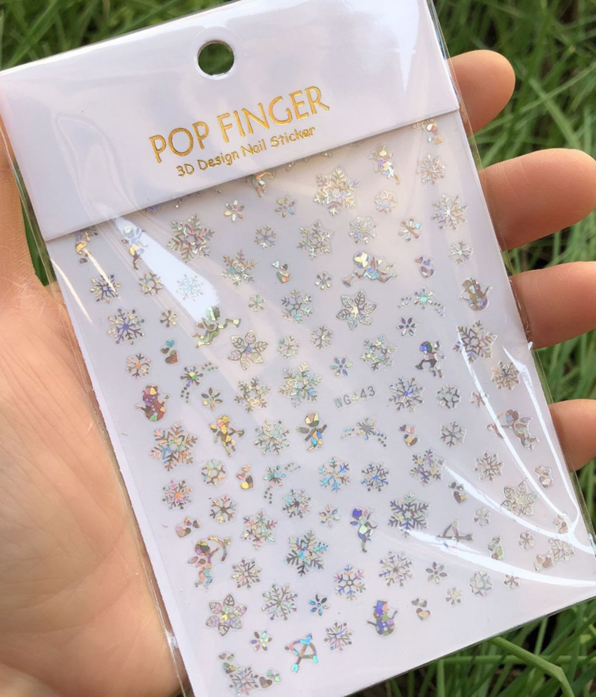 Holographics 실버 눈송이 3D 크리스마스 네 - Nail Art Xmas Design 리뷰 및 가격